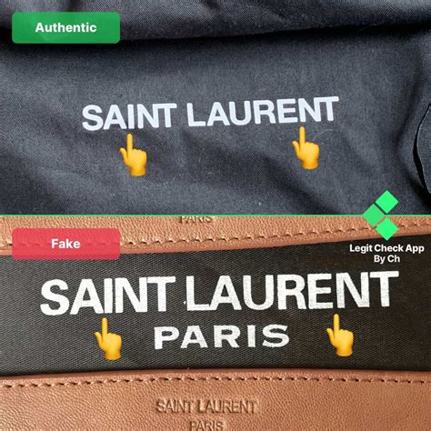 fake ysl logo|authentic YSL dust bag.